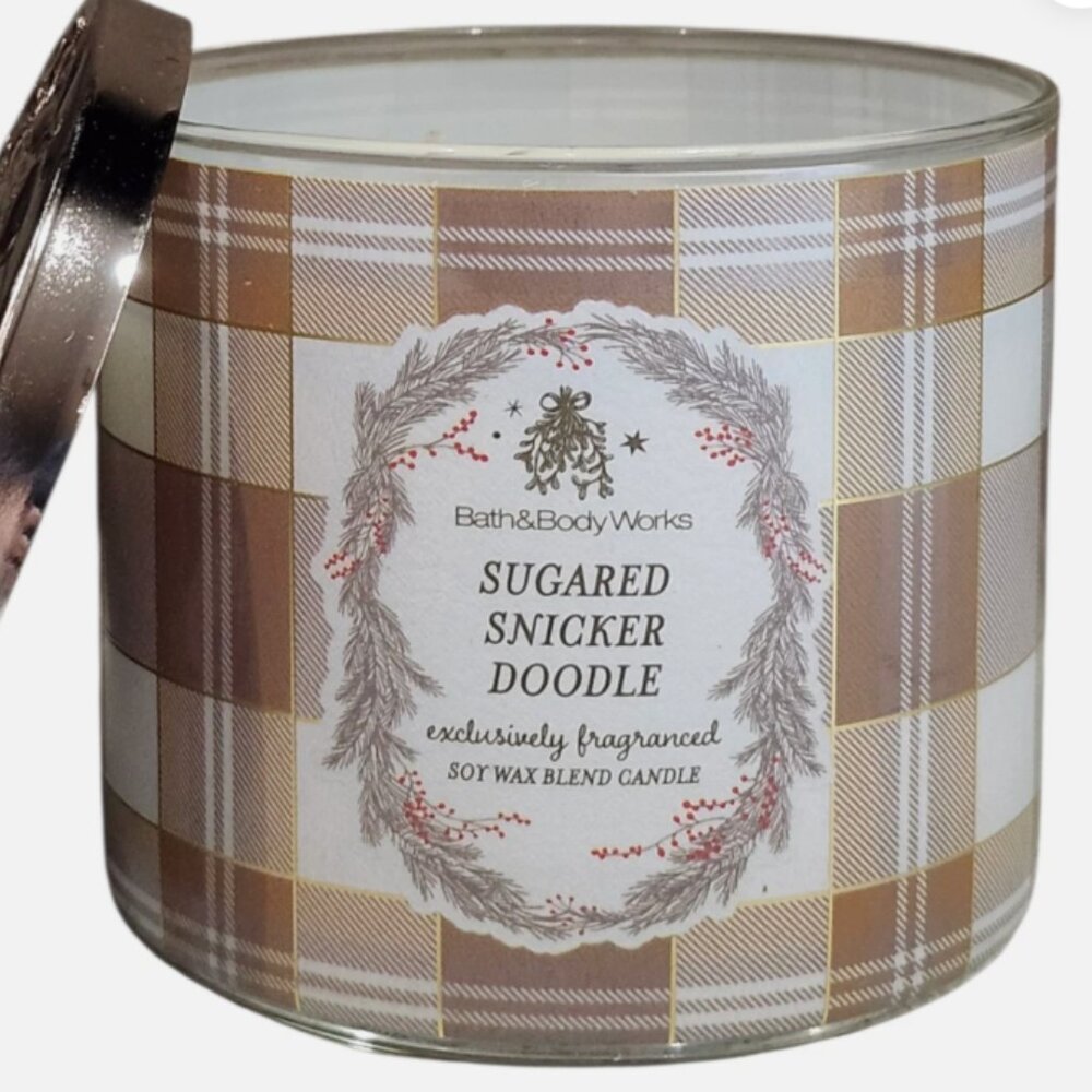 Bath & Body Works Sugared Snickerdoodle Soy Wax Candle 3-Wick Large 14.5oz New